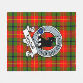 Turnbull Clan Badge Tartan Pset Fleece Deken (Voorkant (Horizontaal))