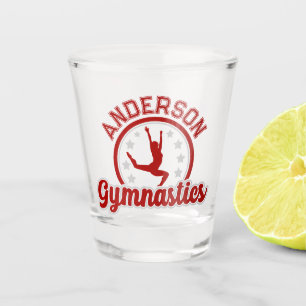 Turnen ADD NAAM Turntoestel Vault Vloer Atleet Shot Glas