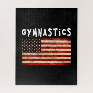 Turnen Grunge Amerikaanse Vlag USA Legpuzzel