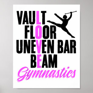 Turnen Handstand Gymnast Turncoach Poster