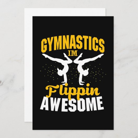 Turnen ik ben super cool kaart (Voorkant / Achterkant)