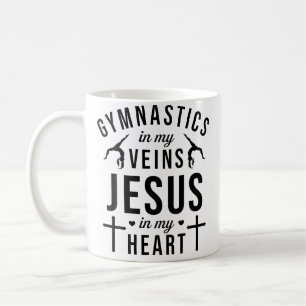 Turnen in mijn aderen Jezus in mijn hart Turnster Koffiemok