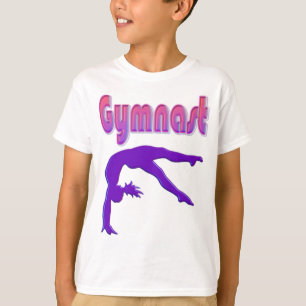 Turnen Power Tumbling Paars Metaalglans T-shirt