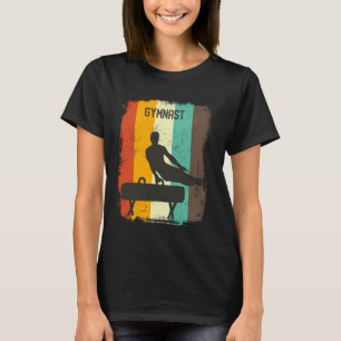 Turnen Retro 70s Vintage Paard Mannen T-shirt