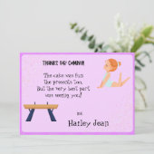 Turnen Verjaardagsfeest Dankkaart Bedankkaart (Staand voorkant)