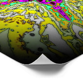 Turnenolie en azijn - kleurig patroon v1 poster (Hoek)