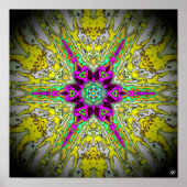 Turnenolie en azijn - kleurig patroon v1 poster (Voorkant)