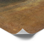 Turner - Avond landschap met kasteel en brug Poster (Hoek)