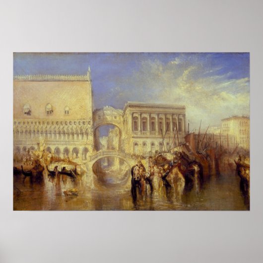 Turner - Brug van de Sighs, Venetië Poster (Voorkant)