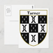Turner Coat of Arms/Family Crest Briefkaart (Voorkant / Achterkant)