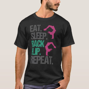 Turner Eet Slaap Achterwaartse Salto Herhaal Turne T-shirt
