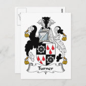 Turner Family Crest Briefkaart (Voorkant / Achterkant)