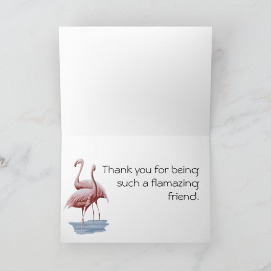  Turner Flamingo Vriend Dank u kaart (Binnen)