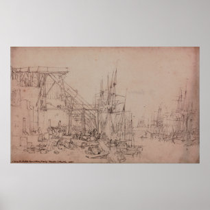Turner - Hurries - Noord - schepen met steenkoolla Poster