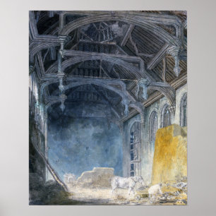 Turner - Interior of St. John's Palace, Eltham Poster