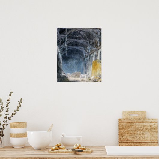 Turner - Interior of St. John's Palace, Eltham Poster (Keuken)