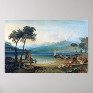 Turner - Meer van Genève en Mont Blanc Poster