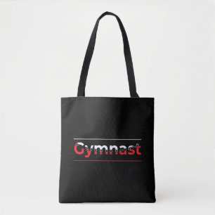 Turner - Minimalistische moderne gymnastiek woord Draagtas
