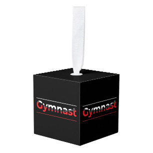 Turner - Minimalistische moderne gymnastiek woord Kubus Ornament