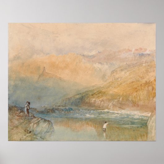 Turner - On Mosell Near Traben Trarbach Poster (Voorkant)