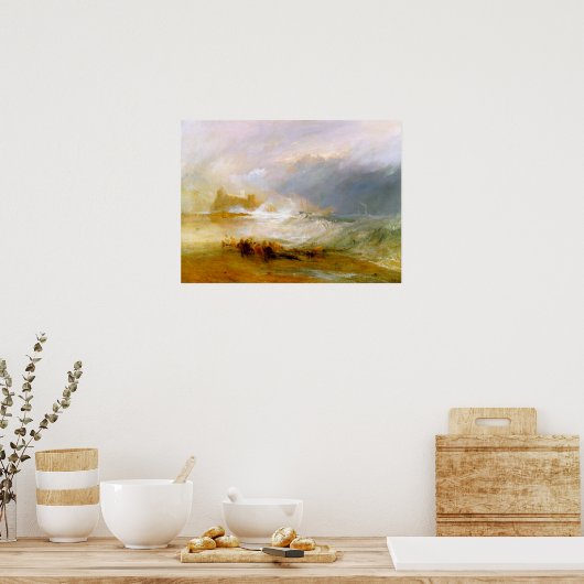 Turner - stuurcabine voor hulp bij het schip aan d poster (Keuken)