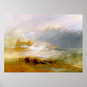 Turner - stuurcabine voor hulp bij het schip aan d poster
