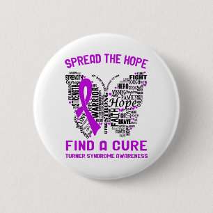 Turner Syndrome Awareness Month Ribbon Giften Ronde Button 5,7 Cm