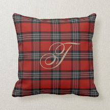 Turner Tartan Monogram Pillow