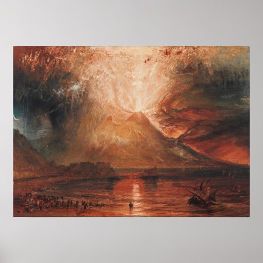 Turner - vesuvius in uitbarsting poster (Voorkant)