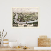 Turners Herfsten, MA Panoramic Map - 1877 Poster (Keuken)