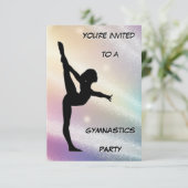 Turnfeest Uitnodiging Glitter (Staand voorkant)