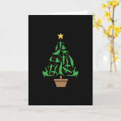 TurnGymnastiek Kerstboom Kaart (Gele Bloem)