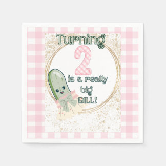 Turning 2 is echt een grote Dill! Verjaardag serve Servet