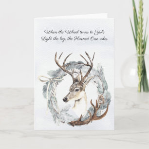 Turning de la roue Deer Yule Carte de voeux