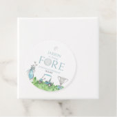 Turning Fore Blue Golf 4e verjaardag Bedankjes Labels (In situ)