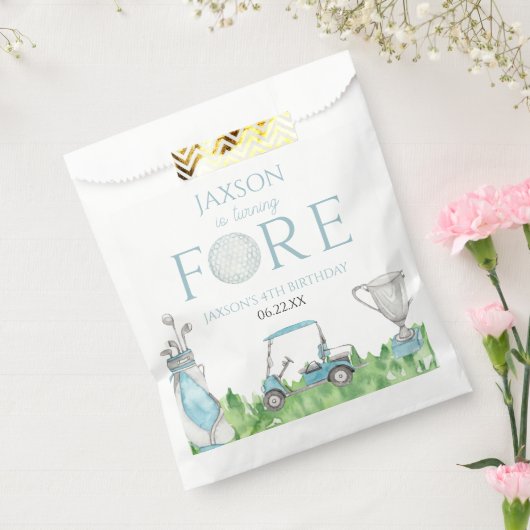 Turning Fore Blue Golf 4e verjaardag Bedankzakje (Gezegeld)