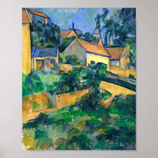 Turning Road in Montgeroult Paul Cezanne Poster (Voorkant)
