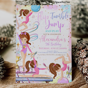 Turninvitatie Gymnastiek Feestje Gymnastiek Kaart