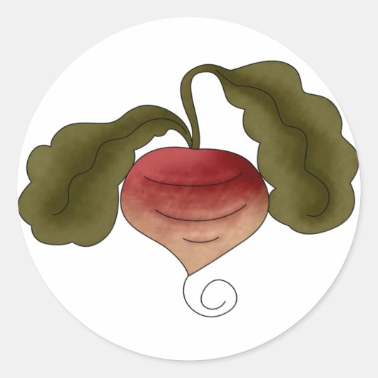 Turnip Ronde Sticker (Voorkant)