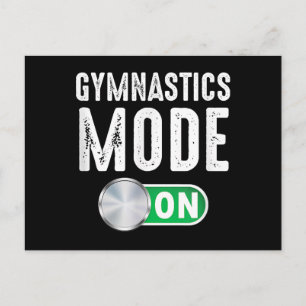 Turnmode gymnastiek Aan Koele Gymnast Atleet Feestdagenkaart