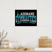 Turnster ADD NAAM Turntheam Rugwaartse Overslag Poster (Keuken)