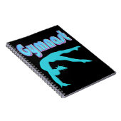 Turnster Back Handspring Stap Uit Teal Notitieboek (Rechterzijde)