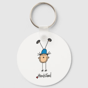 Turnster Doet Handstanden Sleutelhanger