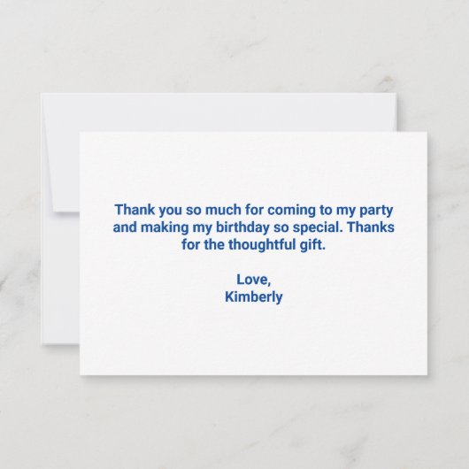 Turnstermeisje Cute Gymnast Aangepaste bedankkaart (Achterkant)