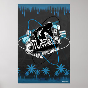 Turntablism DJ Poster Music Platenspeler Disk Jock