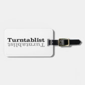 Turntablist ʇ sılqɐ ʇ uɹ ⊥ bagagelabel (Voorkant horizontaal)