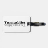 Turntablist ʇ sılqɐ ʇ uɹ ⊥ bagagelabel (Achterkant horizontaal)