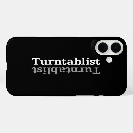 Turntablist ʇ sılqɐ ʇ uɹ ⊥ Case-Mate iPhone case (Achterkant (horizontaal))
