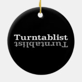 Turntablist ʇ sılqɐ ʇ uɹ ⊥ keramisch ornament (Achterkant)