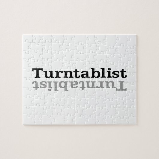 Turntablist ʇ sılqɐ ʇ uɹ ⊥ legpuzzel (Horizontaal)